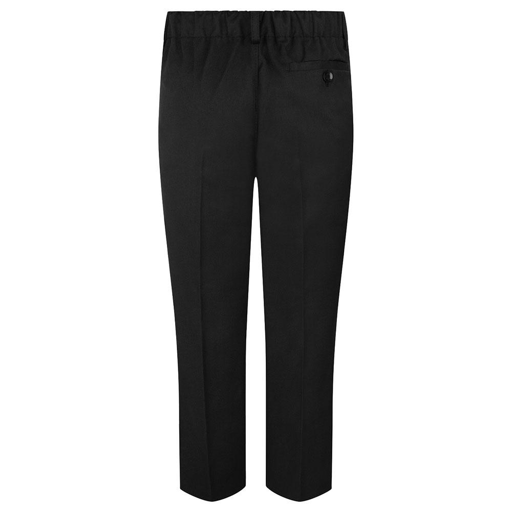 Adjustable Boys Trousers Black - Back