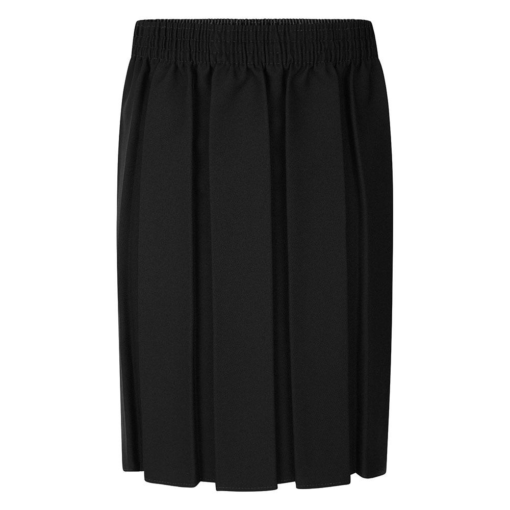 BOX PLEAT SKIRT BLACK