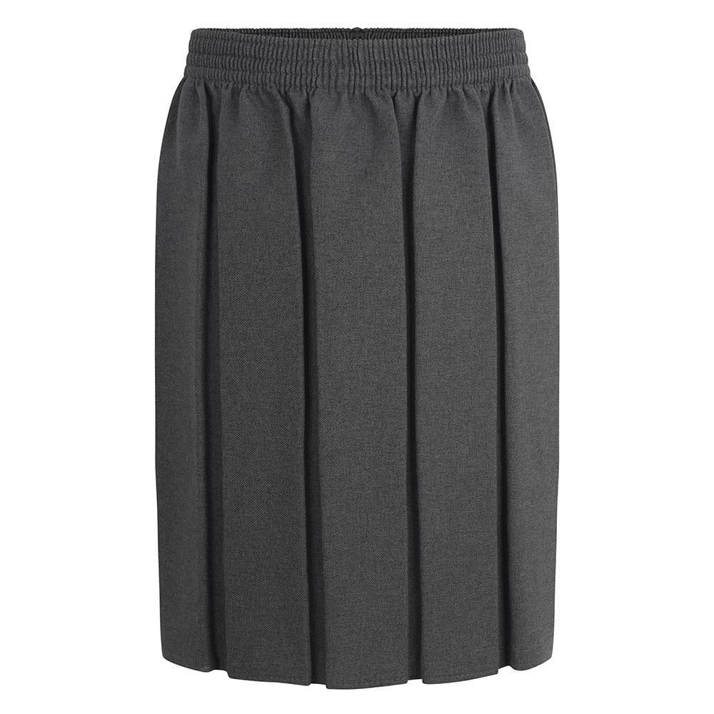 BOX PLEAT SKIRT GREY